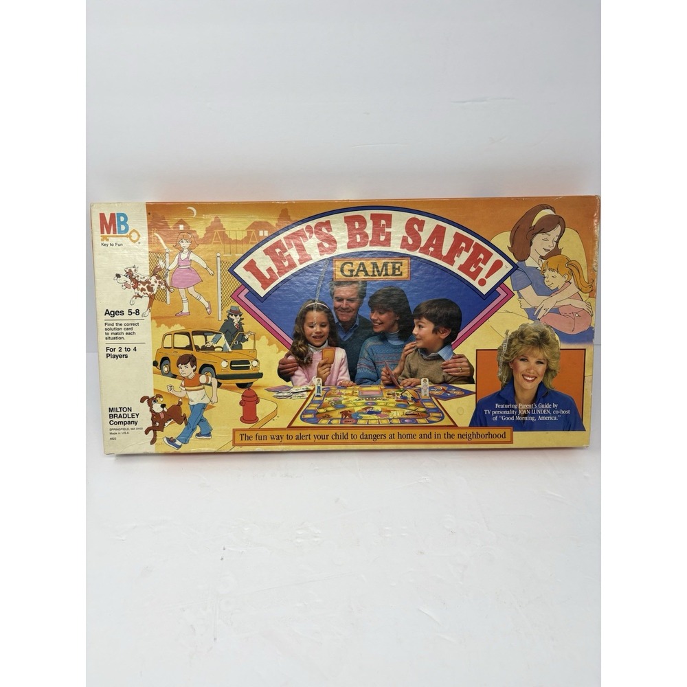 Vintage 1986 Milton Bradley Let's Be Safe Board Game Joan Lunden COMPLETE